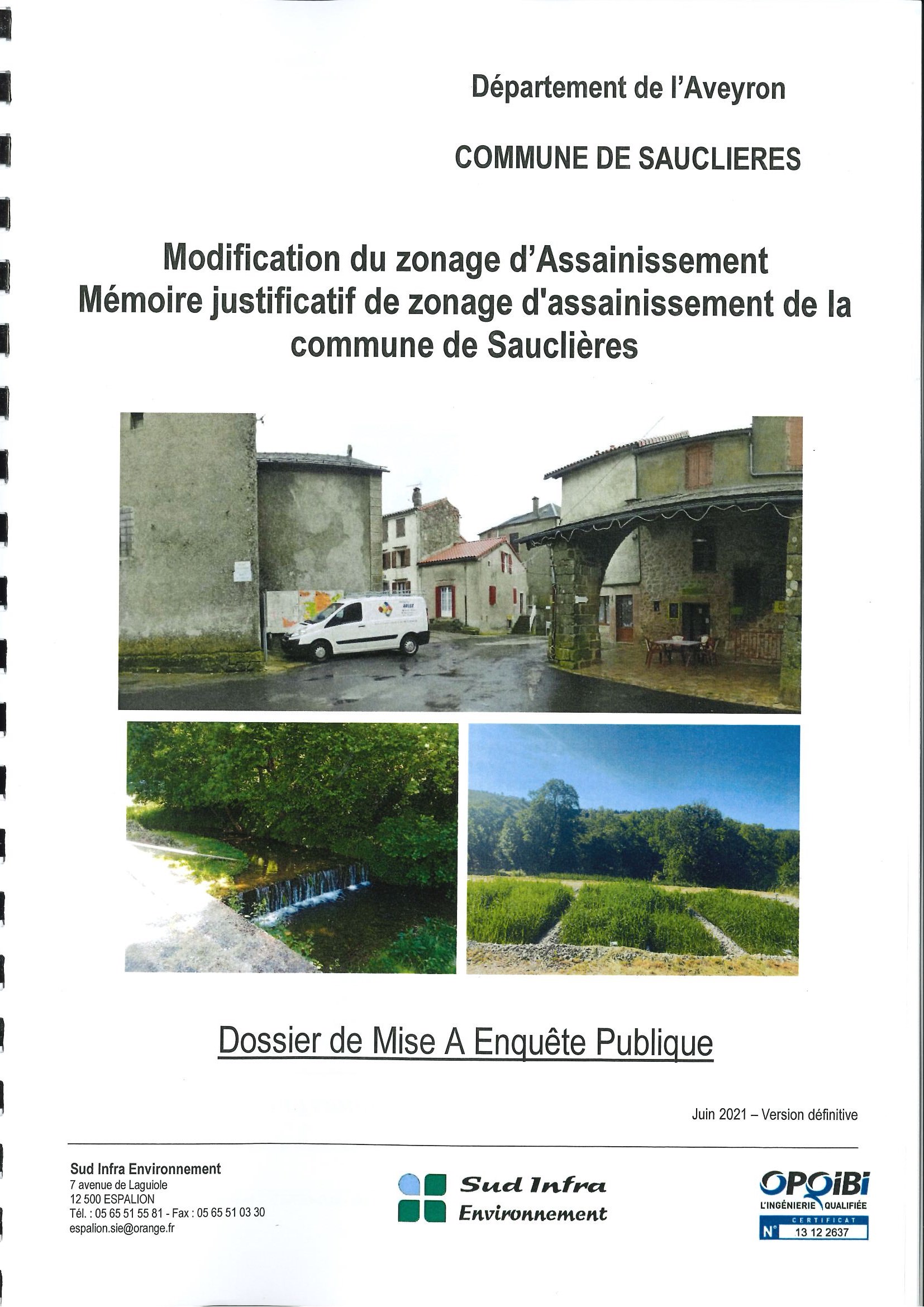 Lire la suite à propos de l’article Avis d’enquête publique concernant la révision du zonage d’assainissement de la Commune de Sauclières