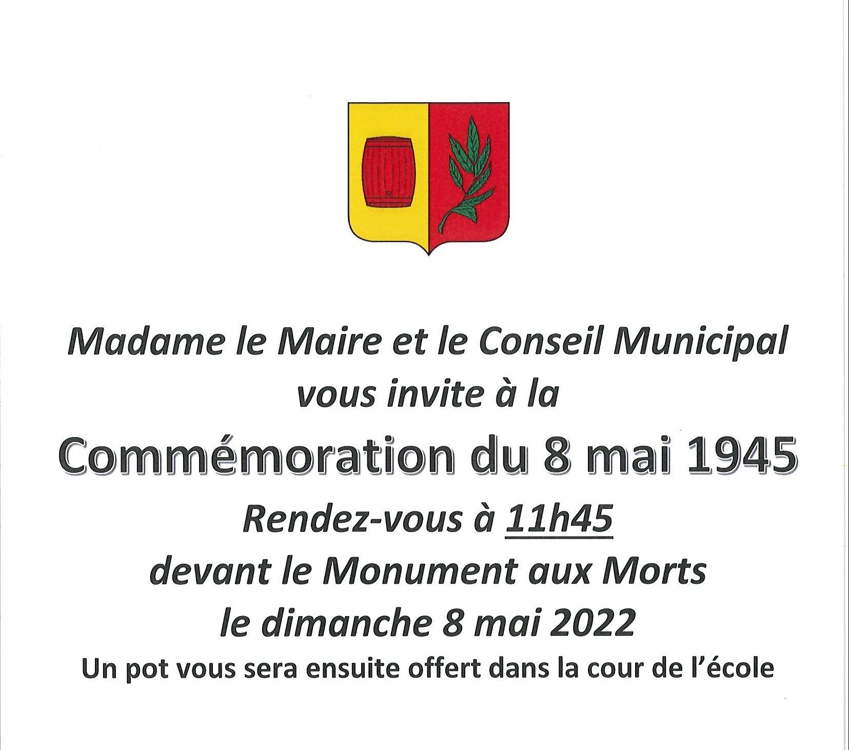 Lire la suite à propos de l’article COMMEMORATION DU 8 MAI 1945