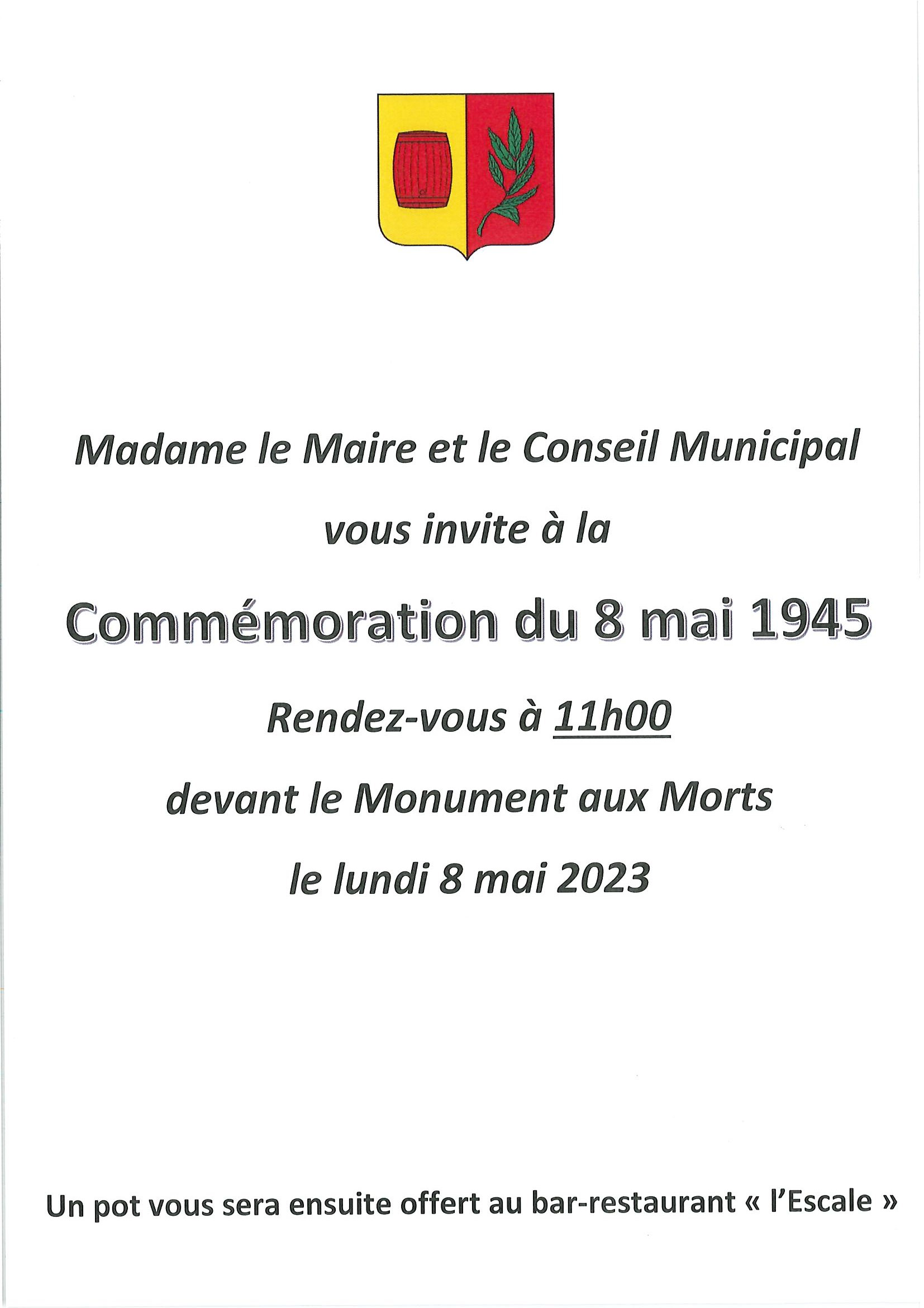 Lire la suite à propos de l’article COMMEMORATION DU 8 MAI 1945