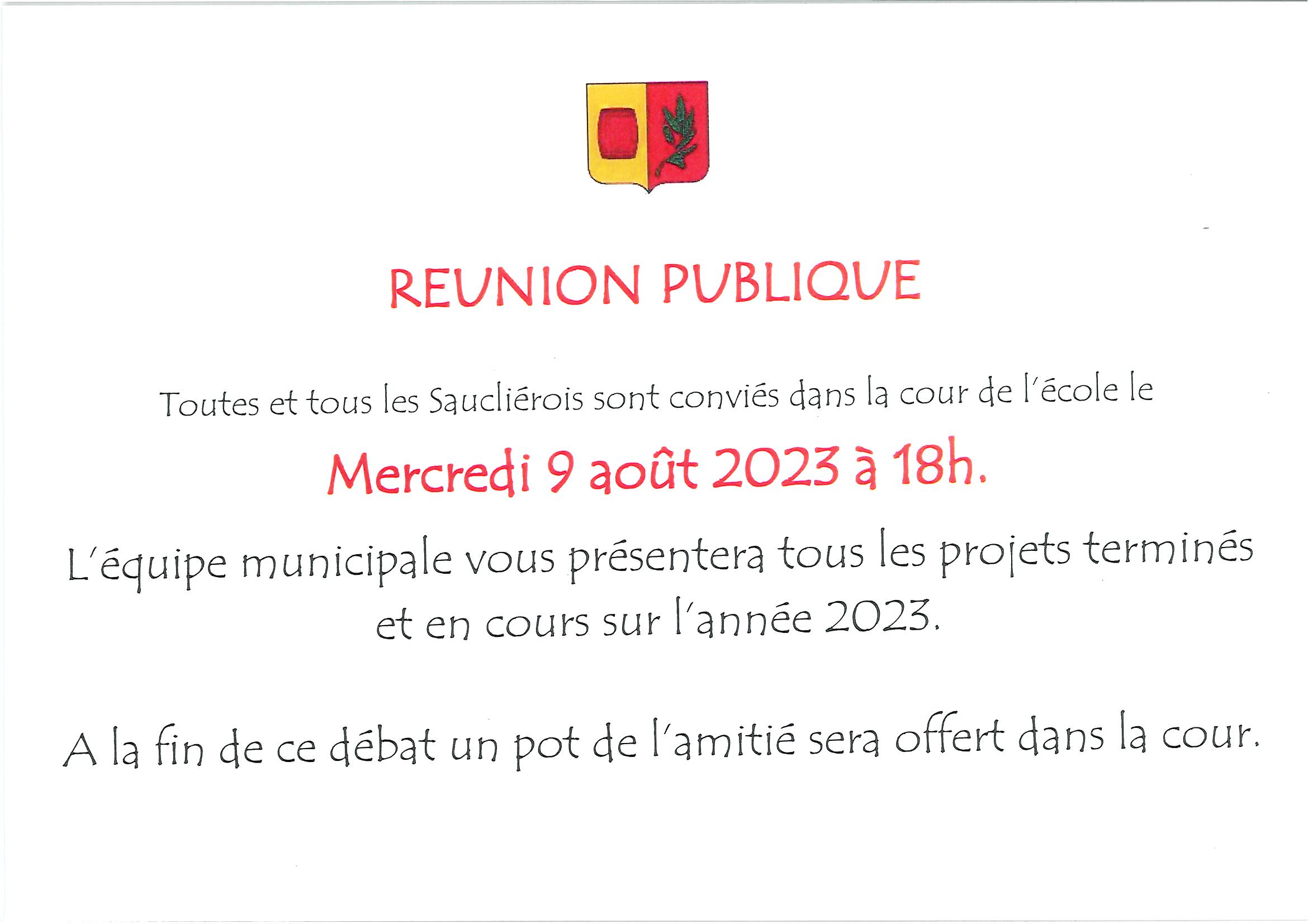 Lire la suite à propos de l’article REUNION PUBLIQUE DU MERCREDI 9 AOUT 2023 A 18H