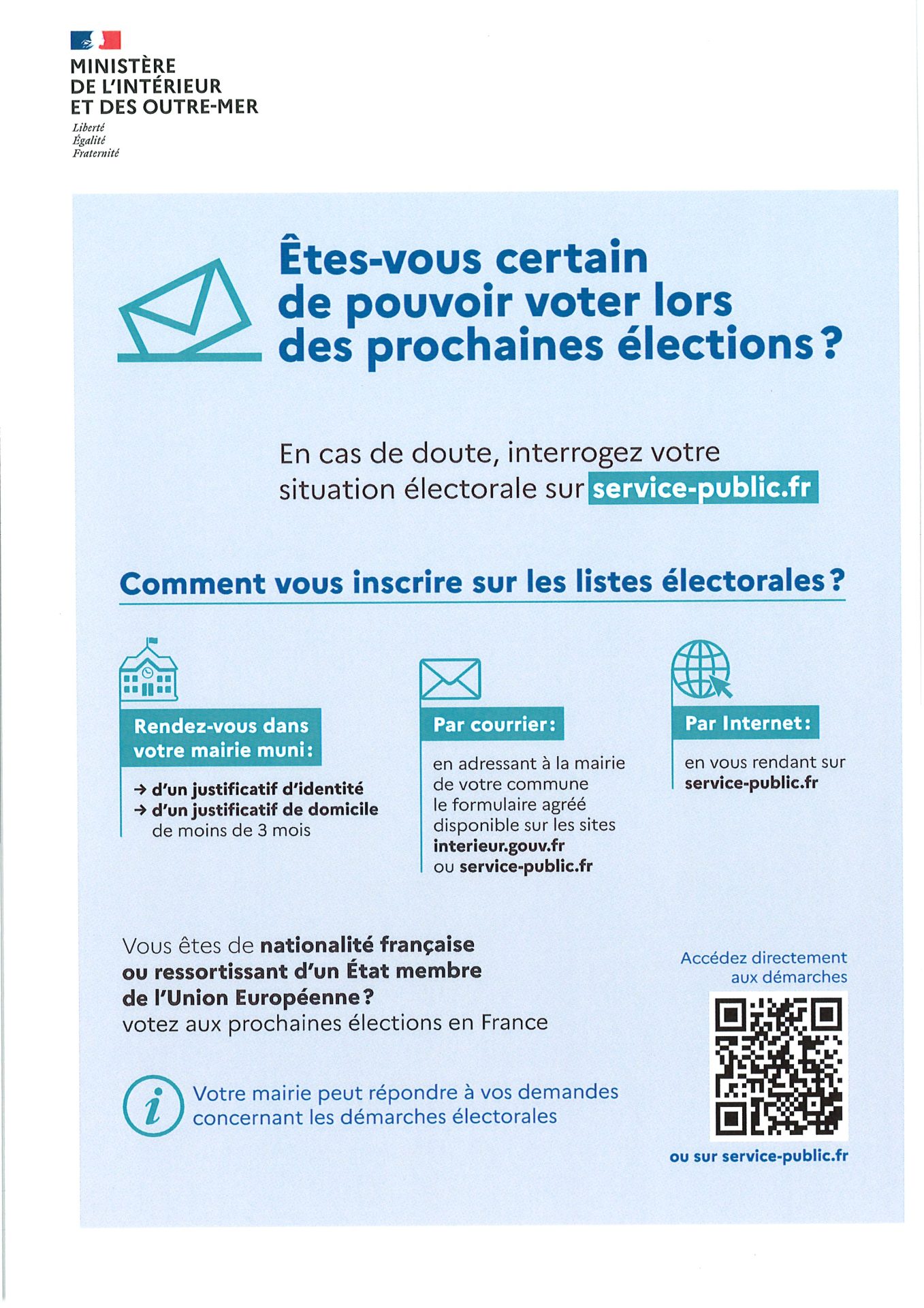 Lire la suite à propos de l’article COMMENT S’INSCRIRE SUR LES LISTES ELECTORALES